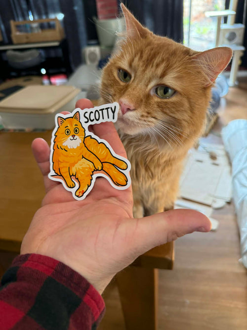 Scotty the Cat Sticker
