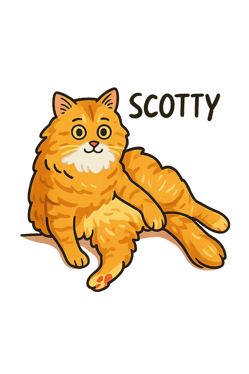 Scotty the Cat Sticker
