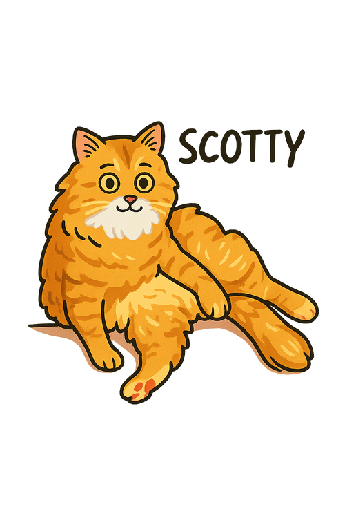 Scotty the Cat Sticker